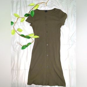 Green mini dress